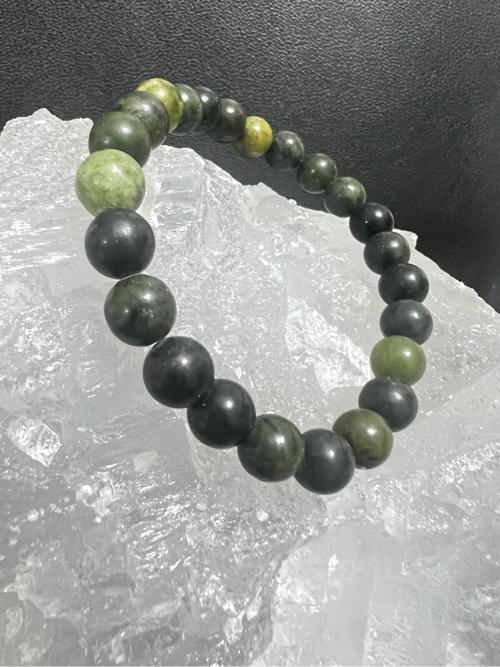 Sertifikalı Serpantin Doğal Taş Bileklik AAA Kalite