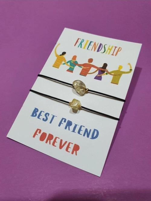 Dostluk Sitrin Doğal Taşlı İp Bileklik