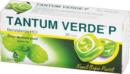 VERDE P PASTİL MENTOLLÜ 3 MG 20 PASTİL
