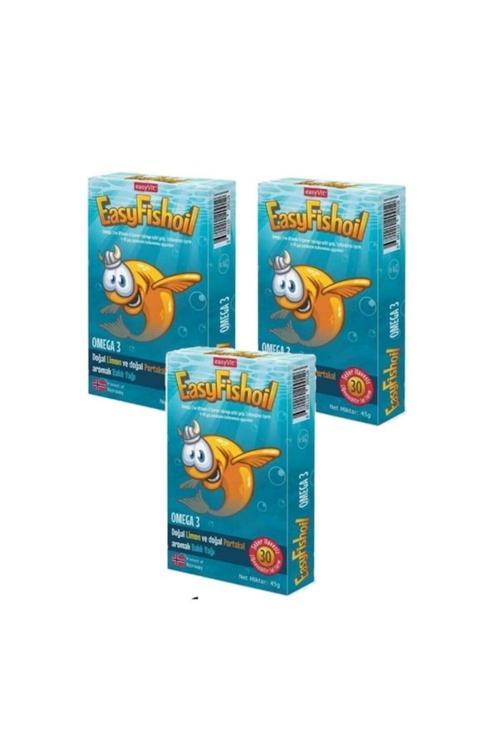 Easyfish Oil Omega 3 30Tablet Limon Ve Portakallı 3 Adet