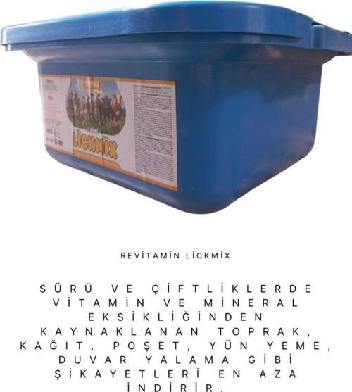 Revitamin Lickmix Iz Uyumlu  Mineral Artırıcı Hayvan Premiks Yalama Jeli 10 KG KOVA