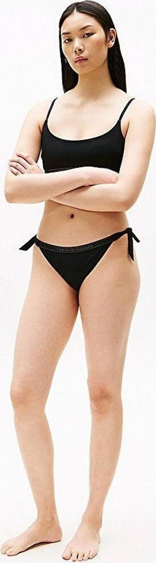 Kadın Siyah Yan Bağlamalı Bikini Altı