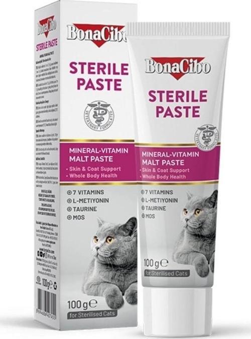 Sterile Paste Kısırlaştırılmış Kediler Için Mineral-Vitamin Destekli Malt Macun 100 ml