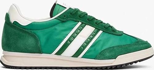 Erkek Yeşil Retro Tırtıklı Tabanlı Sneaker