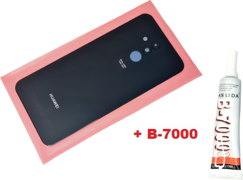 Huawei Mate 20 Lite Arka Kapak ( LENSLİ CAM ) (B-7000) SİYAH