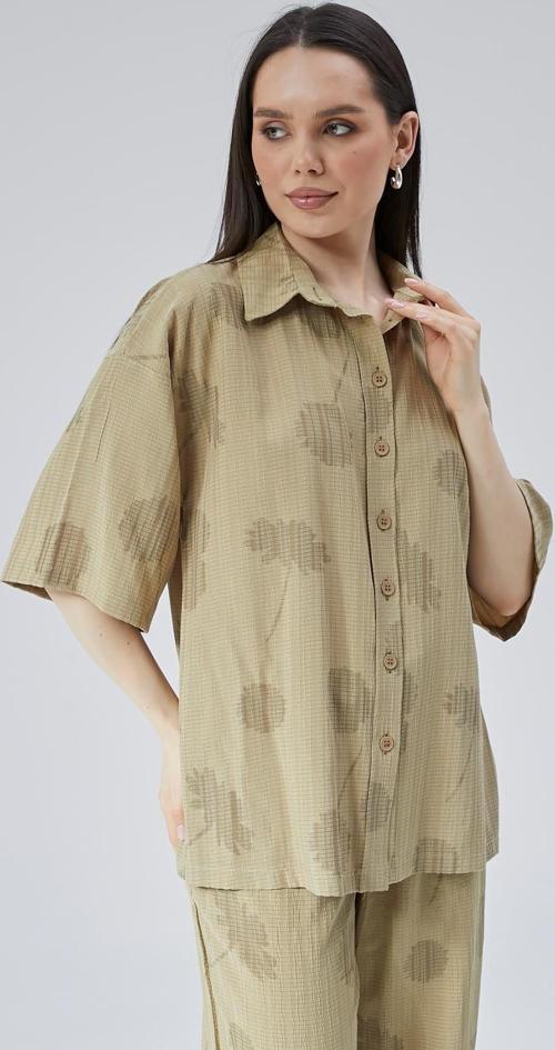 Kadın Haki Oversize Gömlek 