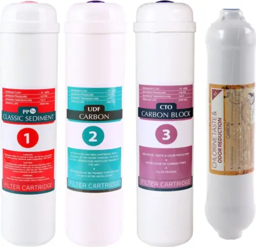 Su Arıtma Cihazı Kapalı Kasalı Cihazlar Için Inline Filtre Takımı 4'lü
