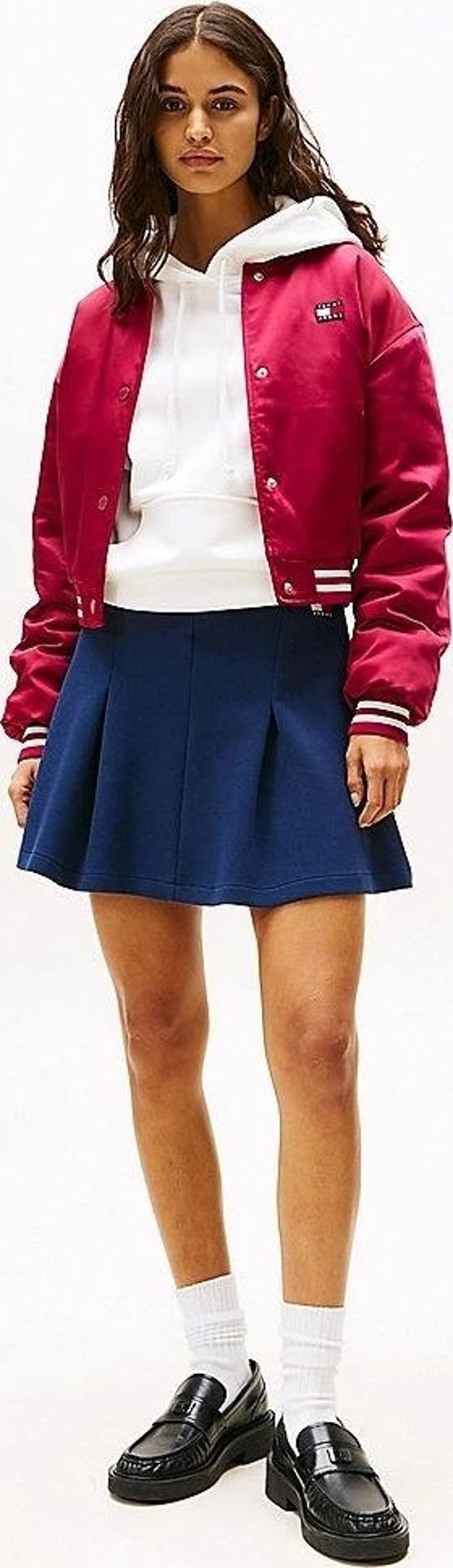 Kadın Fit And Flare Mini Lacivert Etek