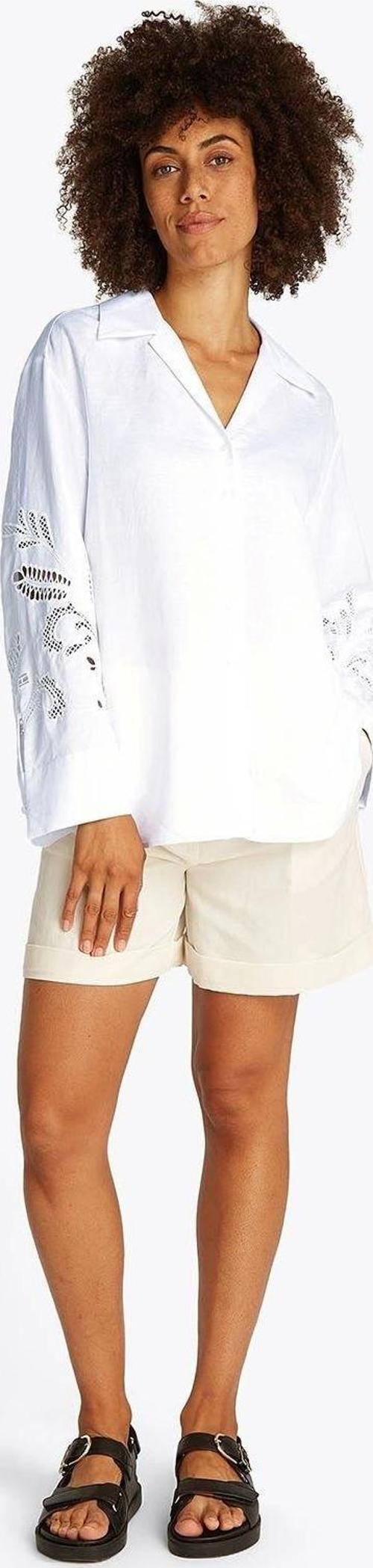 BRODERIE ANGLAISE LINEN SHIRT