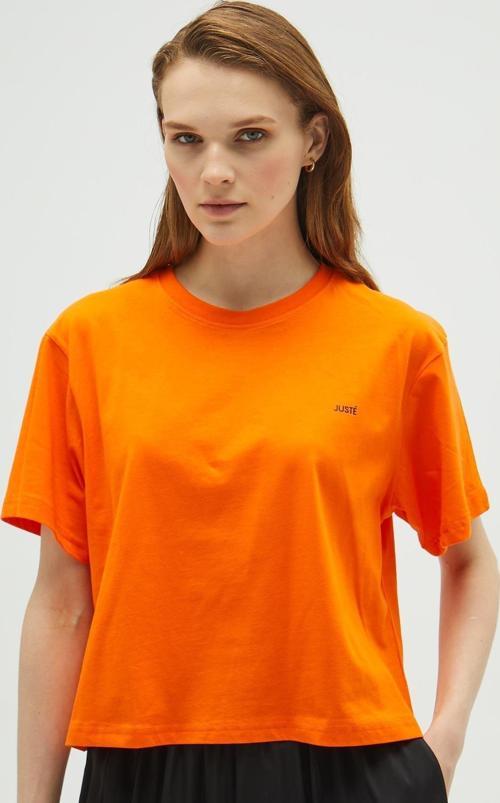 Turuncu Oversize Crop T-shirt