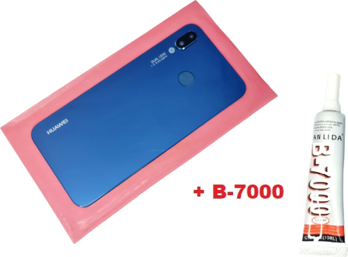 Huawei P20 Lite Arka Kapak (LENS Lİ CAM+B-7000) MAVİ