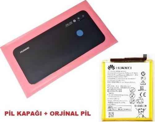 Huawei P20 Lite Arka Pil batarya Kapağı + PİL (CAM KAMERA LENSİ) SİYAH