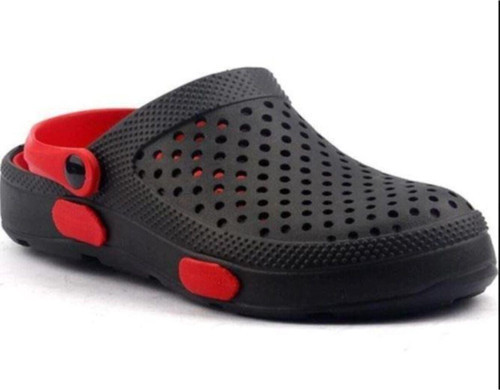 Unisex Siyah-Kırmızı Eva Taban Spor Hastane Ve Iş Terlik 9626
