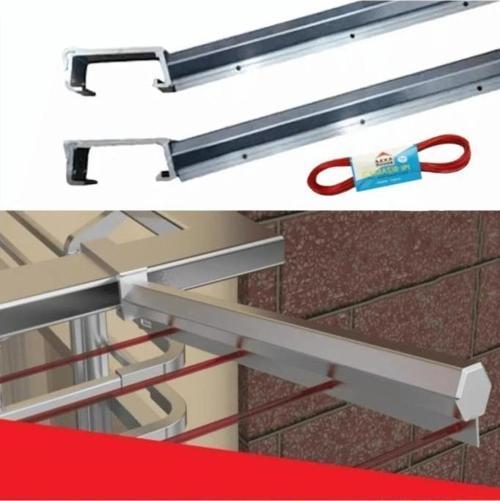 Alüminyum Balkon Kurutmalık Demiri Çamaşır Askılığı Dikdörtgen Korkuluk