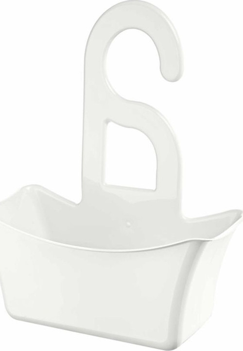 Plastik Askı Duş Sabunluk Lif Kabı Banyo Sepeti Düzenleyici Organizer Beyaz