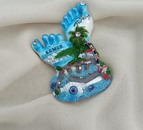 Magnet Ayak Parmak Palmiye Nazar Göz Boncuk Taşlı Mıknatıslı Buzdolabı Süsü   