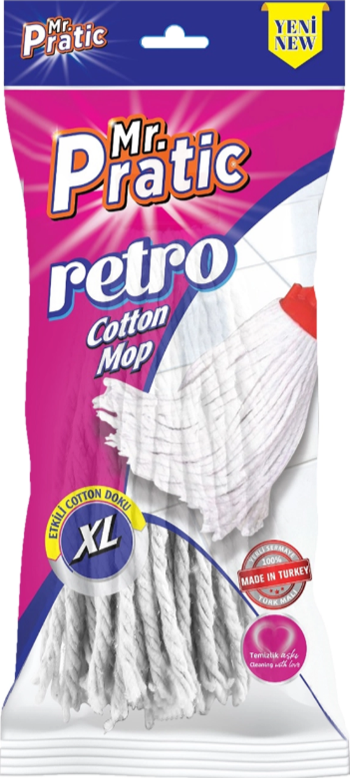 Buse Retro İpli Kumaş Mop Ucu XL