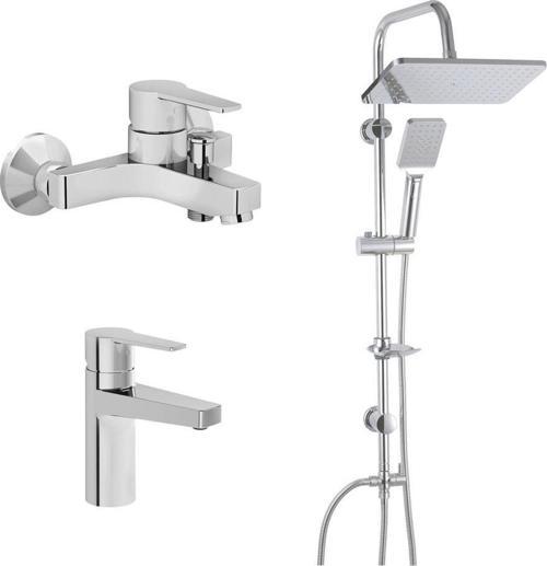 Nora S Banyo Bataryası + Lavabo Bataryası + Duxxa Mirage Duş Seti