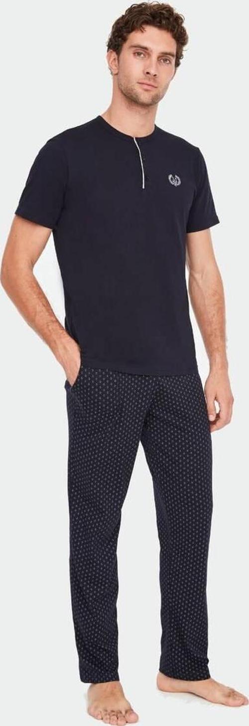 Erkek 3 Lü Pijama Takımı Lacivert