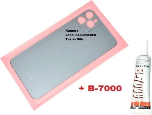 İphone 11 PRO MAX Arka Pil Batarya Kapağı (CAM+B-7000) MAVİ