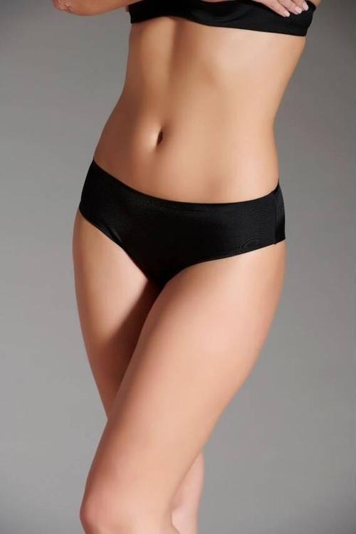 Kadın Lazer Kesim Silikonlu Slip Siyah