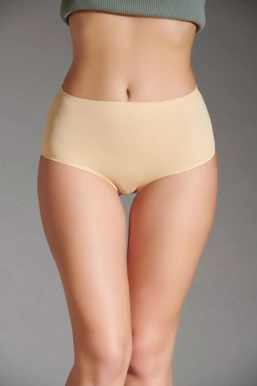 Kadın Lazer Kesim Silikonlu Bato Slip Ten