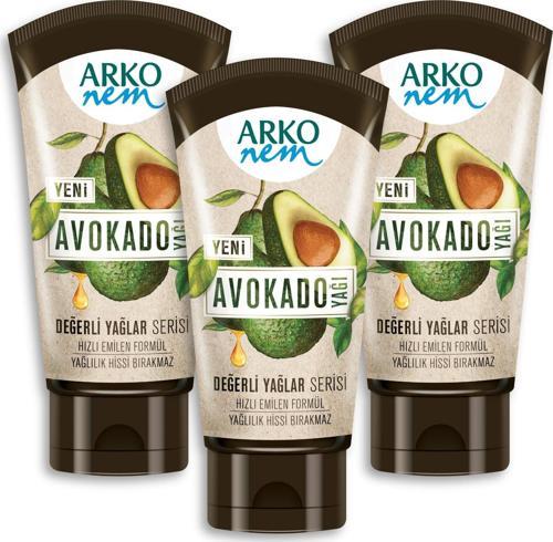 Nem Değerli Yağlar Avokado Yağı Nemlendirici El Kremi 3x60ml