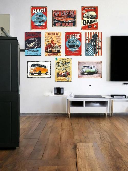 Retro Klasik Araba MDF Dekoratif Tablo 10 Adet A4 Nostaljik Otomobil Tutkunlarına Özel MDF Tablo ile Nostaljiyi Yakala! 