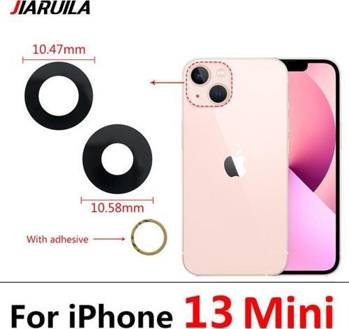 İphone 13 MİNİ 2 Lİ Arka Kamera Camı Lens Yapışkanlı