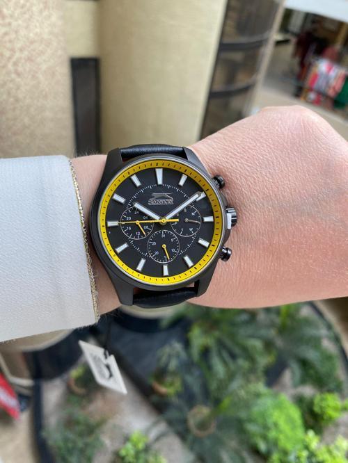 SL.09.2134.2.02 Deri Siyah 44 mm Erkek Kol Saati
