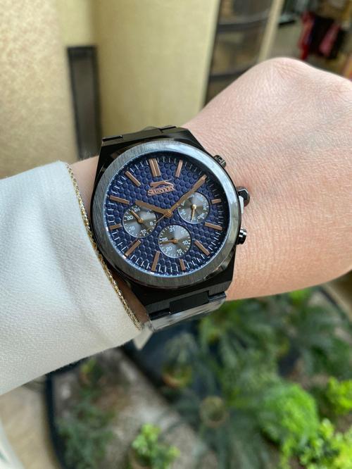 SL.09.2137.2.03 Çelik Siyah 44 mm Erkek Kol Saati