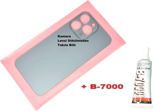 İphone 13 PRO Arka Pil Batarya Kapağı (CAM+B-7000) FÜME
