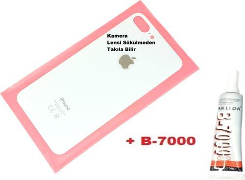 İphone 8 PLUS Arka Pil Batarya Kapağı (CAM+B-7000) BEYAZ