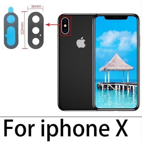 İphone X Arka Kamera Camı Lens Yapışkanlı