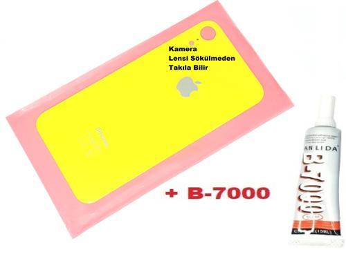 İphone XR Arka Pil Batarya Kapağı (CAM+B-7000) SARI