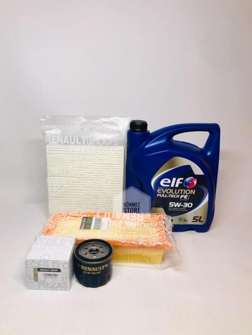Dacia Duster 1.5 Dci Filtre Seti 5W30 Motor Yağı (4Lü Set) Uyumlu