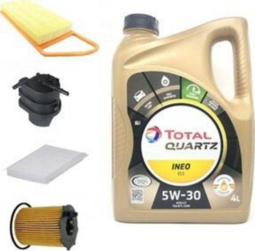 Quartz Ineo Ecs 5W-30 Partiküllü Motor Yağı 4 Lt+ Peugeot 207 1.4 Dizel Yağ Bakım Seti 5Li Set