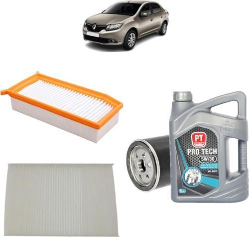 Renault Symbol 3Plus Filtre Bakım Seti 1.5 Dci Petro Time Yağlı 2013 Sonrası Kit1243C