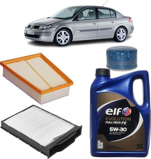 Renault Megane 2 3Plus Filtre Bakım Seti 1.5 Dci Elf Yağlı 2002-2005 Kit2093C