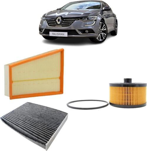 Renault Talisman 3Lü Karbon Filtre Bakım Seti 1.3 Tce 2019 Sonrası Kit2101E