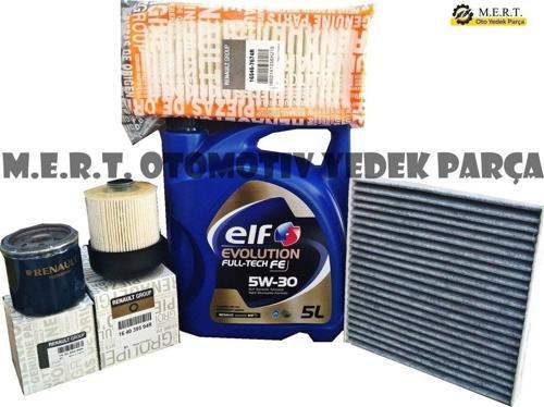 Oem Dacıa-Dokker-15-Dcı-Yag-Bakım-Fıltre-Setı-Elf-Fulltech-5W30