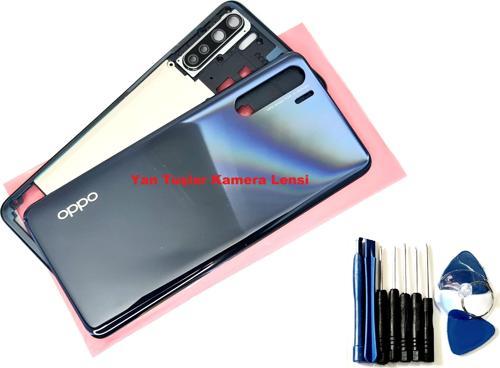 Oppo A91 KASA Arka Pil Batarya Kapağı (TAMİR SETİ) SİYAH