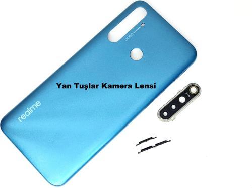 Oppo Realme 5İ Kasa Arka Pil Batarya Kapağı MAVİ