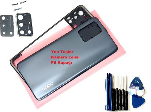 Oppo A74 KASA Arka Pil Batarya Kapağı (TAMİR SETİ) SİYAH