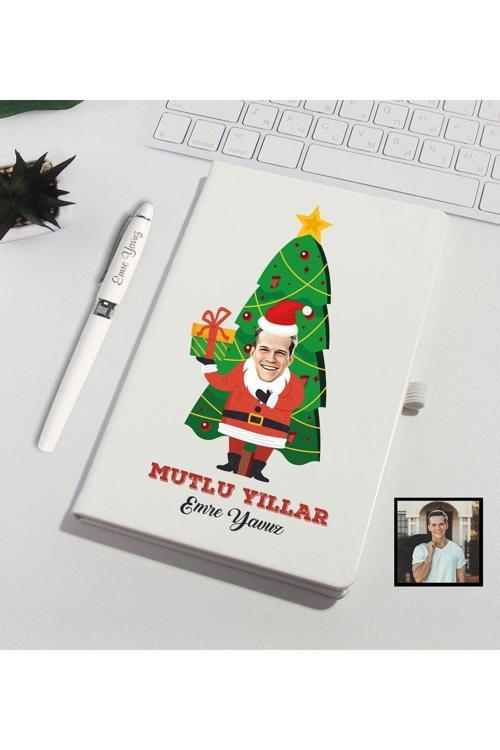 Kişiye Özel Karikatür Tasarım Yeni Yıl Dilekleri Defter Kalem Seti 91110