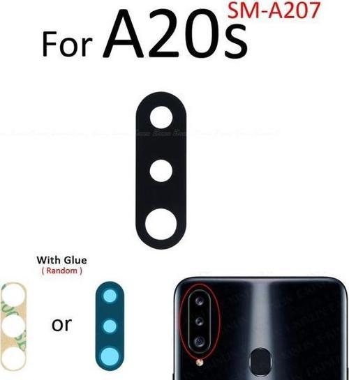 Samsung Galaxy A20S Arka Kamera Camı Lens Yapışkanlı
