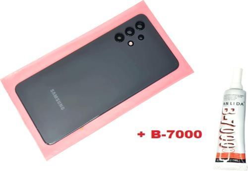 Samsung Galaxy A32 A325 Arka Pil Batarya Kapağı (FULL Kamera Lensli+B-7000) SİYAH