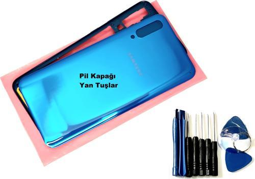 Samsung Galaxy A50 A505 KASA Arka Pil Batarya Kapağı (TAMİR SETİ) MAVİ