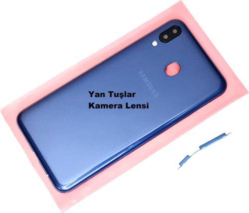 Samsung Galaxy M20 Kasa Arka Pil Batarya Kapağı MAVİ