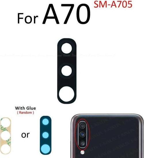 Samsung Galaxy A70 Arka Kamera Camı Lens Yapışkanlı